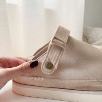 Damen Clogs aus Wildleder verstellbarer Riemen - Mia