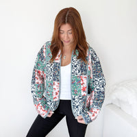 Hazel gesteppte Patchwork-Jacke