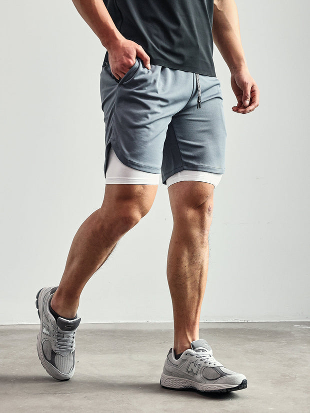 SportFit - 2 in 1 Mesh Shorts mit Innenfutter